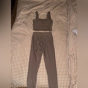 Gray Two-Piece Activewear Set